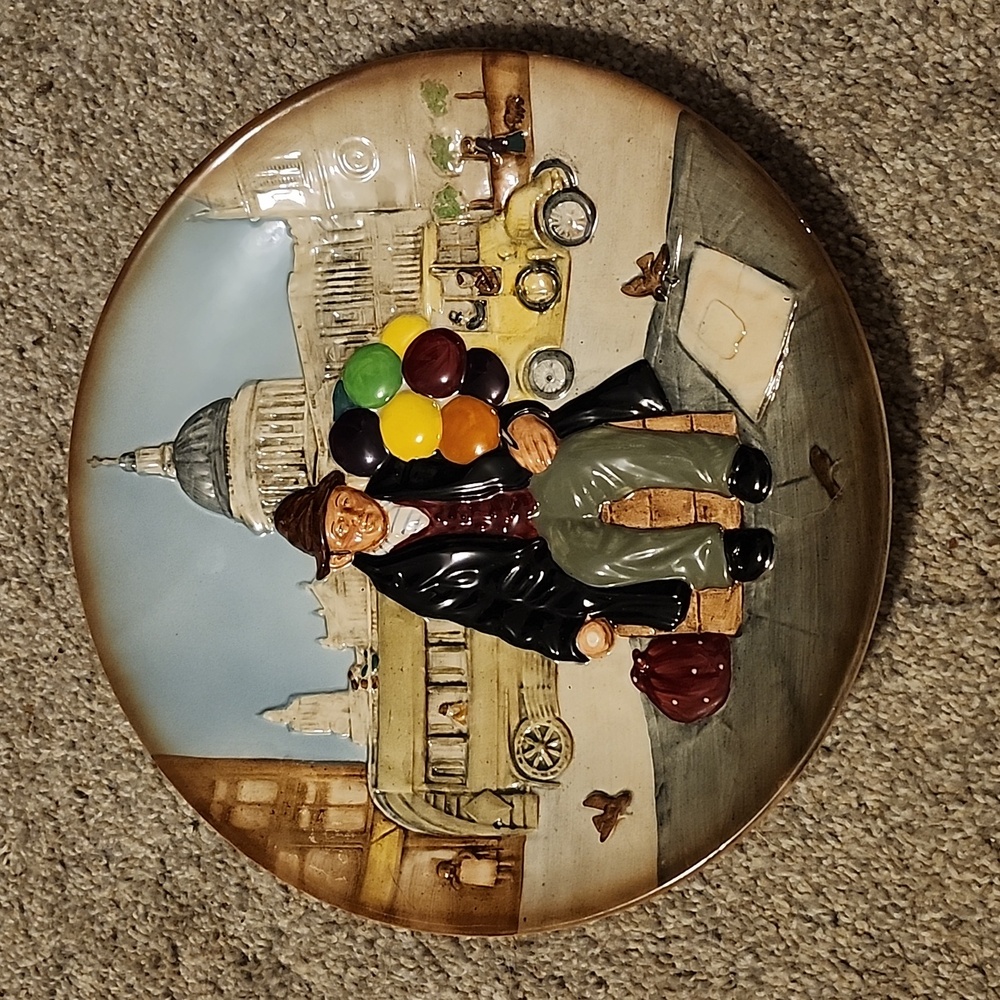 The Balloon Man plate by Royal Doulton